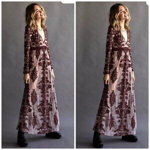 Free People x For Love and Lemons Temecula Maxi Dress in Purple